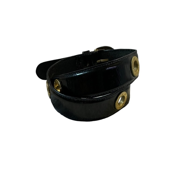 Vintage PALOMA PICASSO Black Patent Leather Women\'s Belt 28 Small main image 5